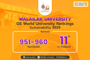 ม.วลัยลักษณ์ คว้าอันดับ 951-960 ของโลก อันดับ 11 ของไทย QS Sustainability Rankings 2025